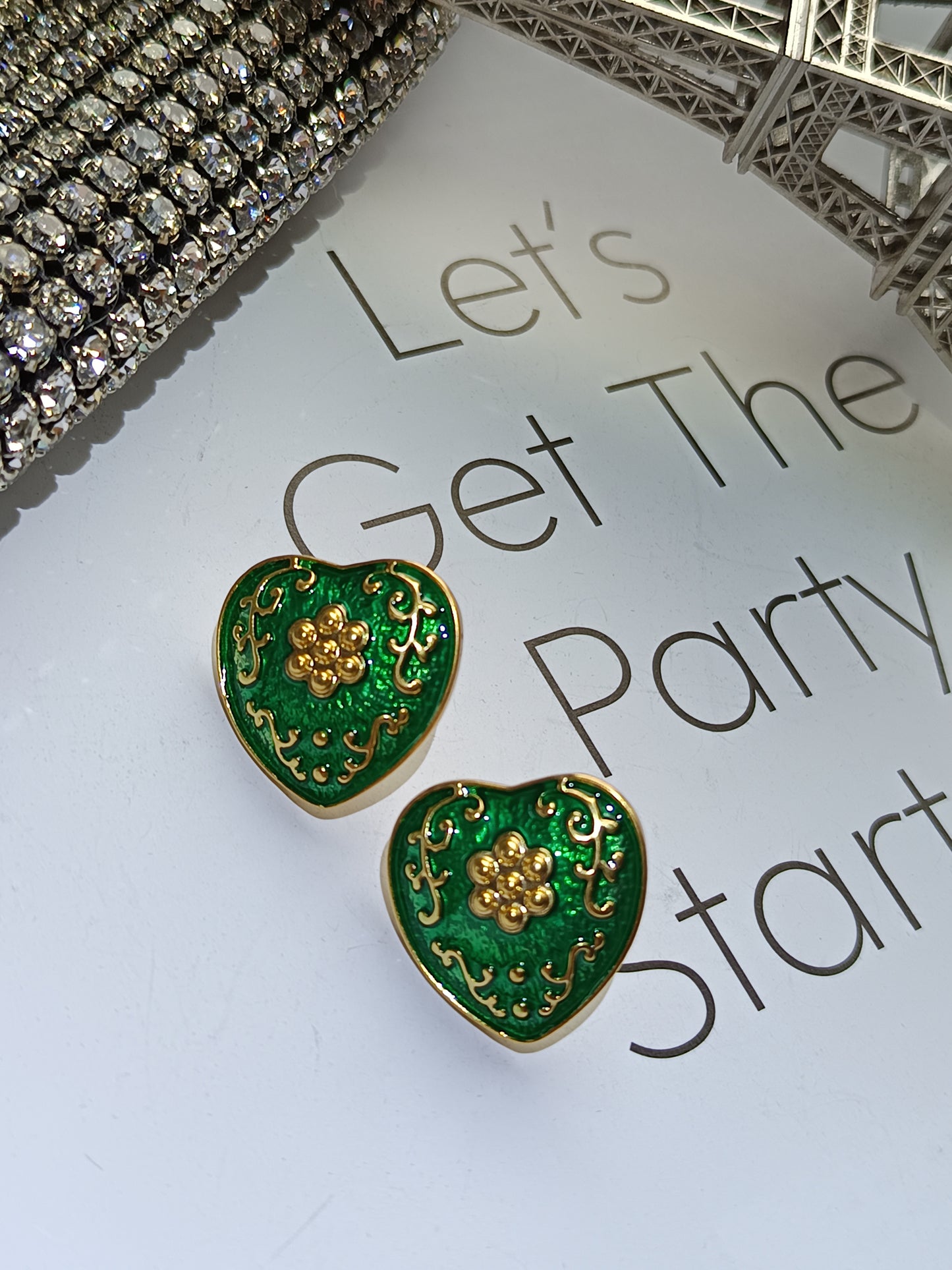 Ohrringe "Emerald heart" - Gorgeous Kollektion