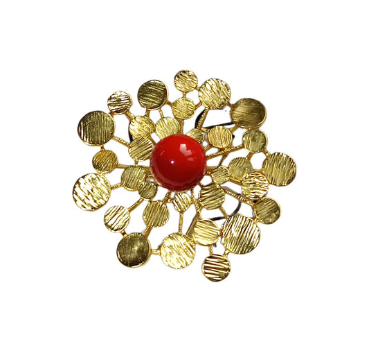 Brooch "Golden snowflake" - Gorgeous collection