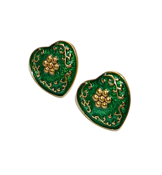 Earrings "Emerald heart" - Gorgeous collection 