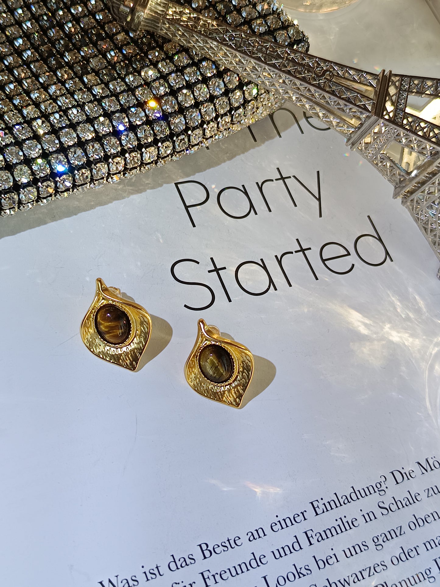 Earrings "Golden leaves" - Gorgeous collection 
