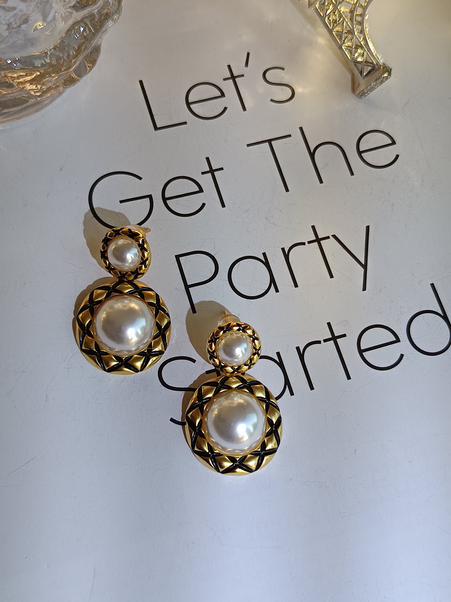 Earrings "Night pearl" - Gorgeous collection 