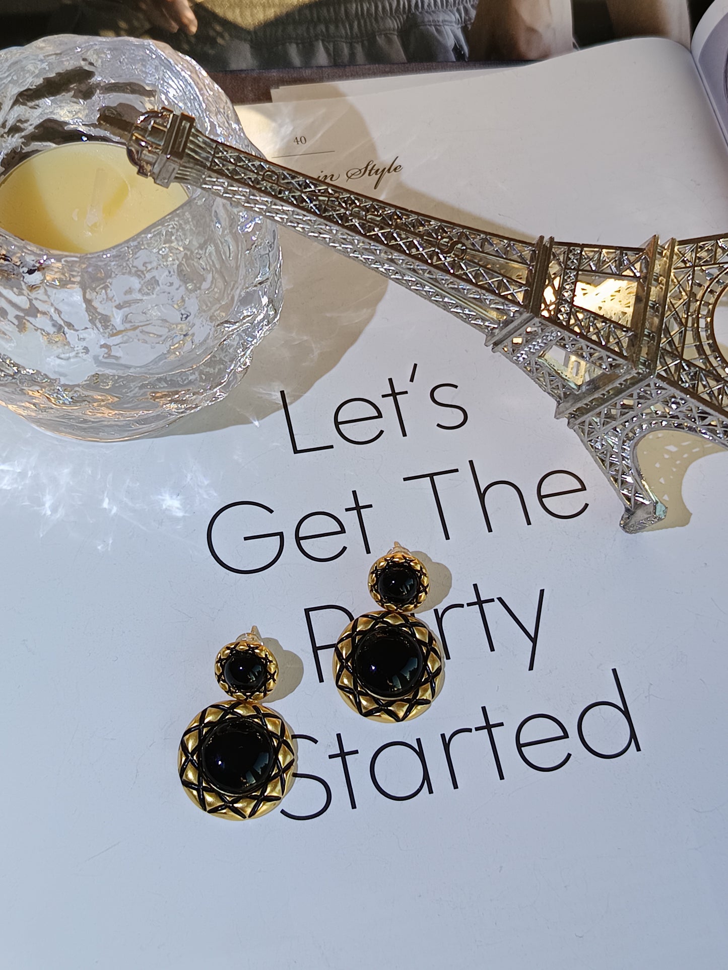 Earrings "Night pearl" - Gorgeous collection 