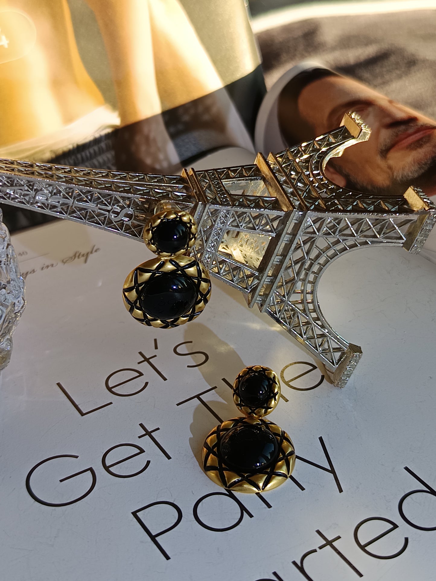 Earrings "Night pearl" - Gorgeous collection 