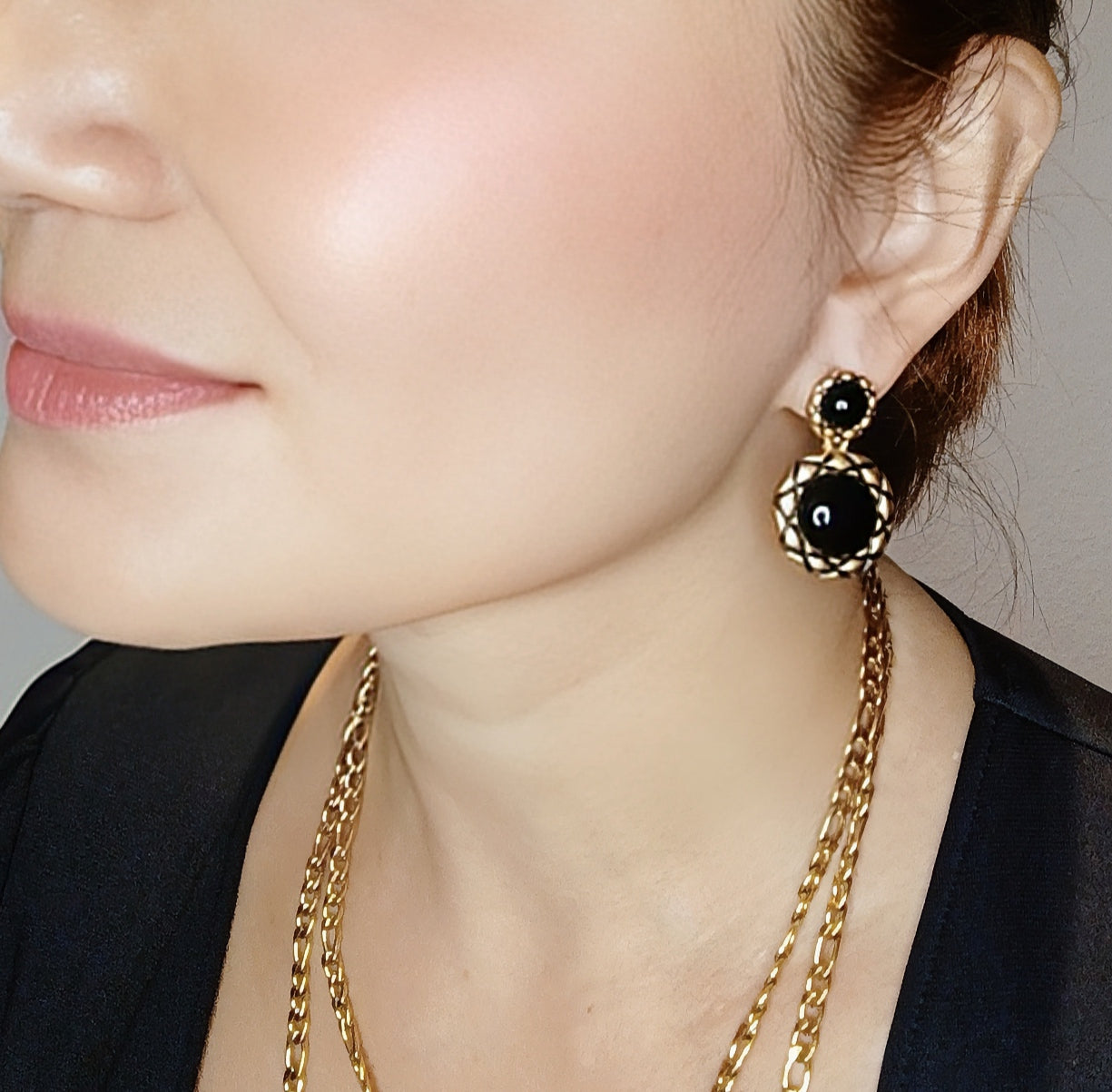 Earrings "Night pearl" - Gorgeous collection 